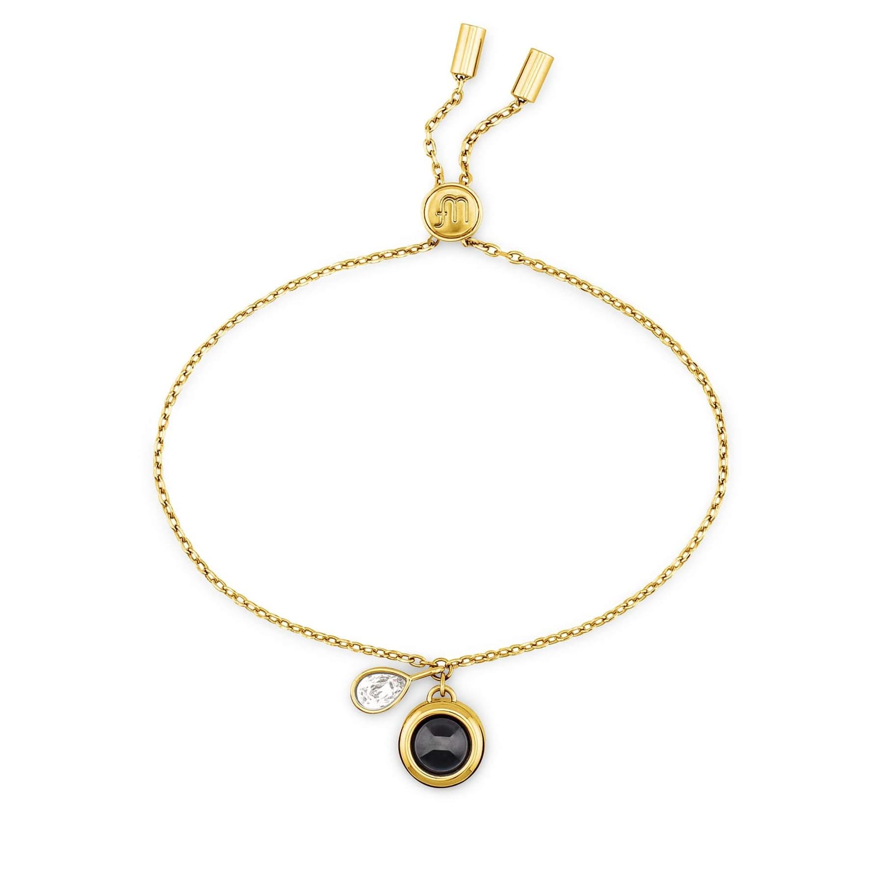 Pulsera deslizante personalizada con piedra de nacimiento