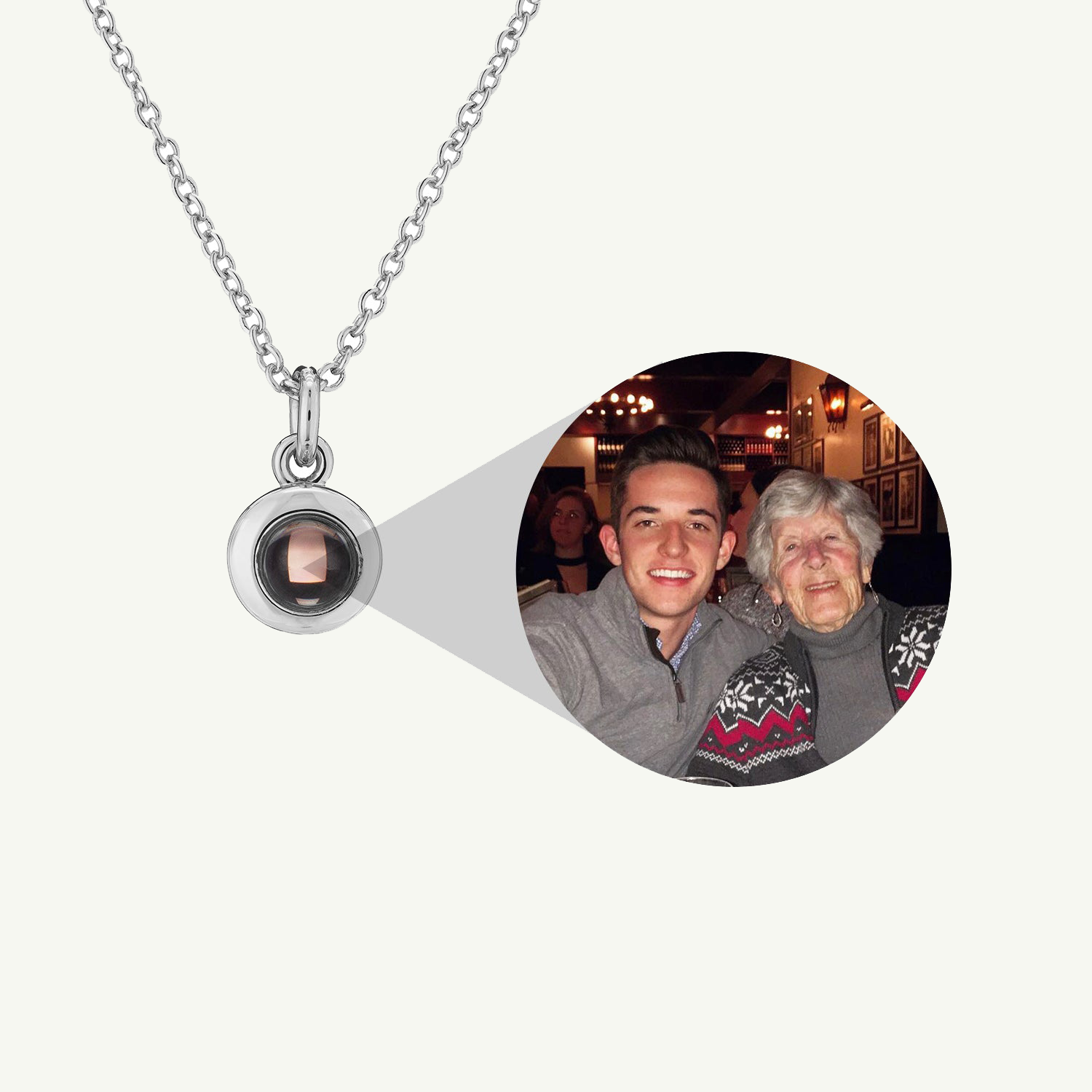 Collar con foto circular personalizado