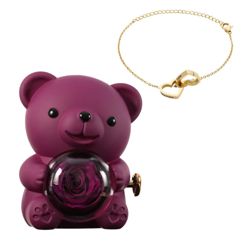 Ours Rose Éternelle con pulsera Gravé