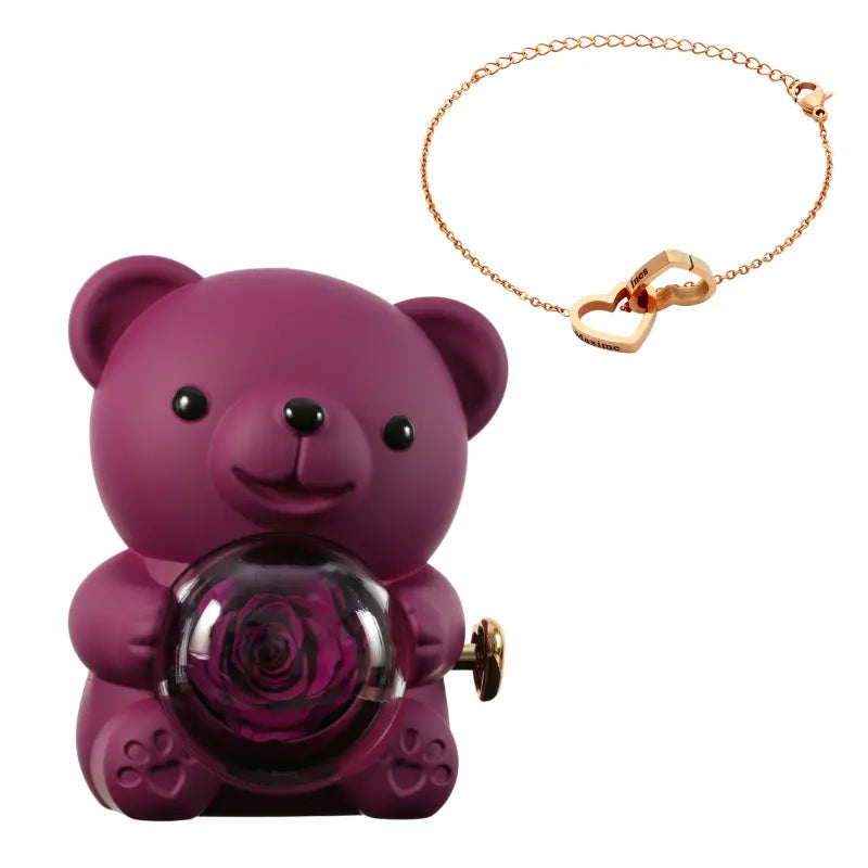 Ours Rose Éternelle con pulsera Gravé
