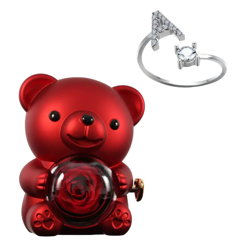 Nuestra Rose Éternelle avec Bague Initiale