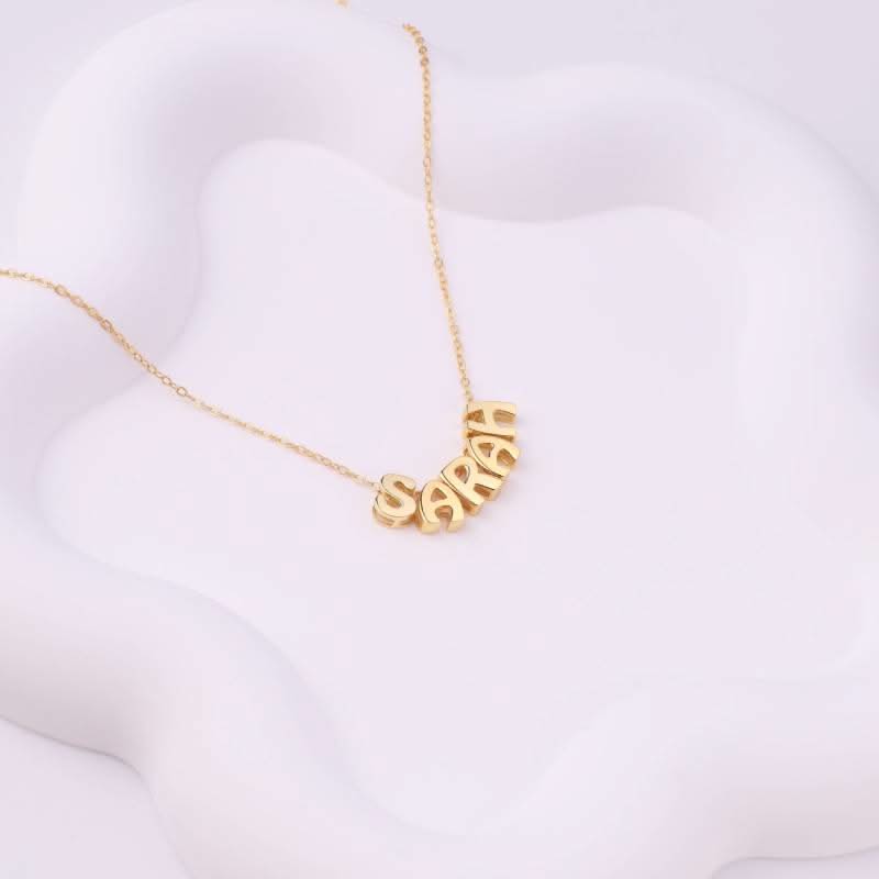 Collar con nombre de burbuja