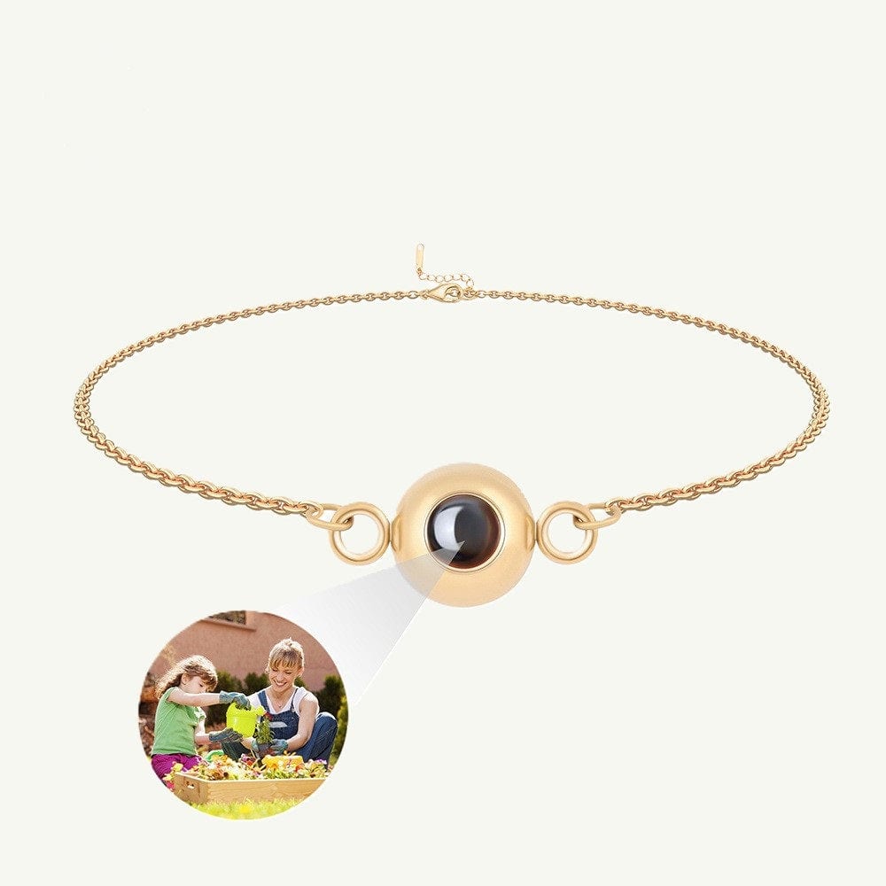 Pulsera con foto de cadena tipo cable personalizada