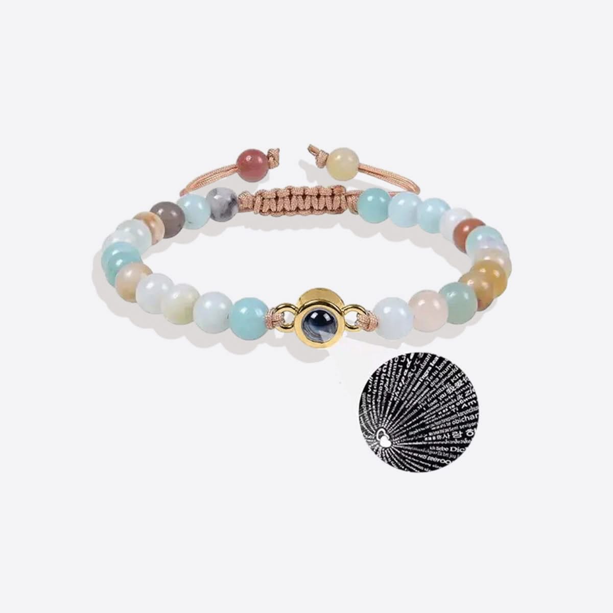 Pulsera con foto y cuentas