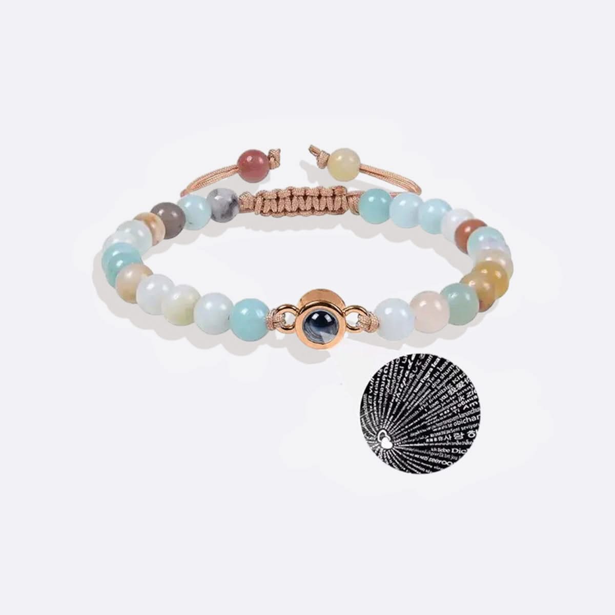 Pulsera con foto y cuentas