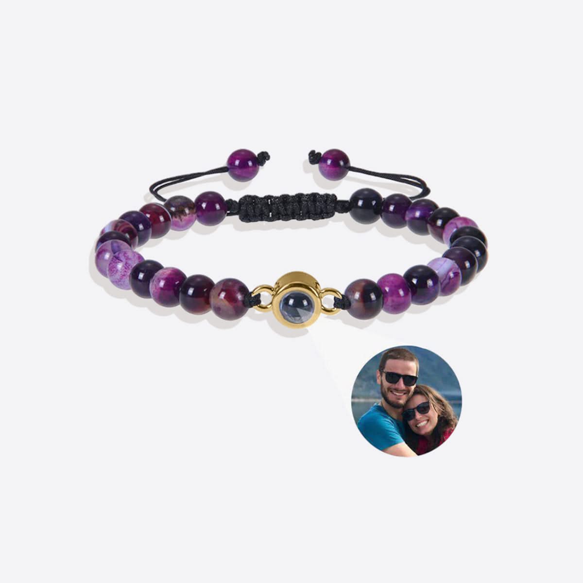 Pulsera con foto y cuentas