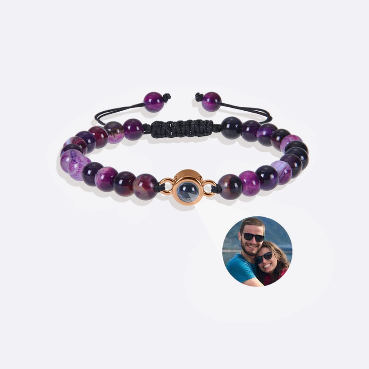 Pulsera con foto y cuentas