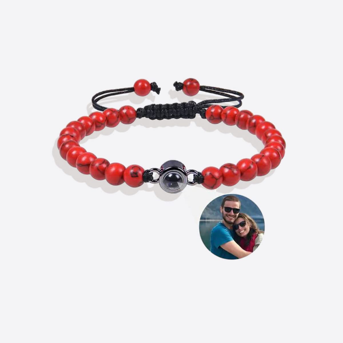 Pulsera con foto y cuentas