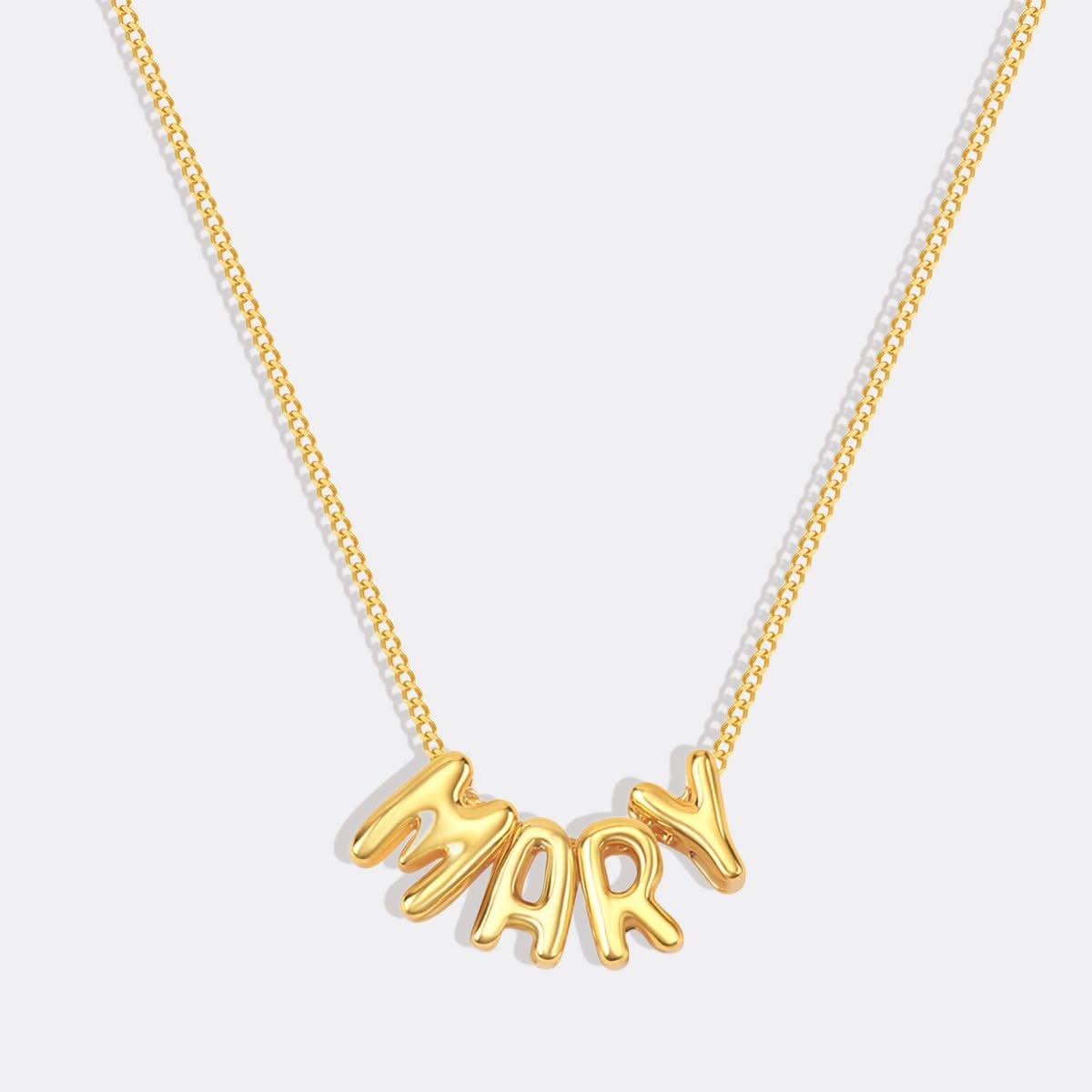 Collar con nombre de burbuja