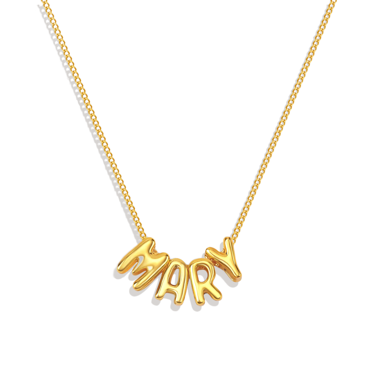 Collar con nombre de burbuja