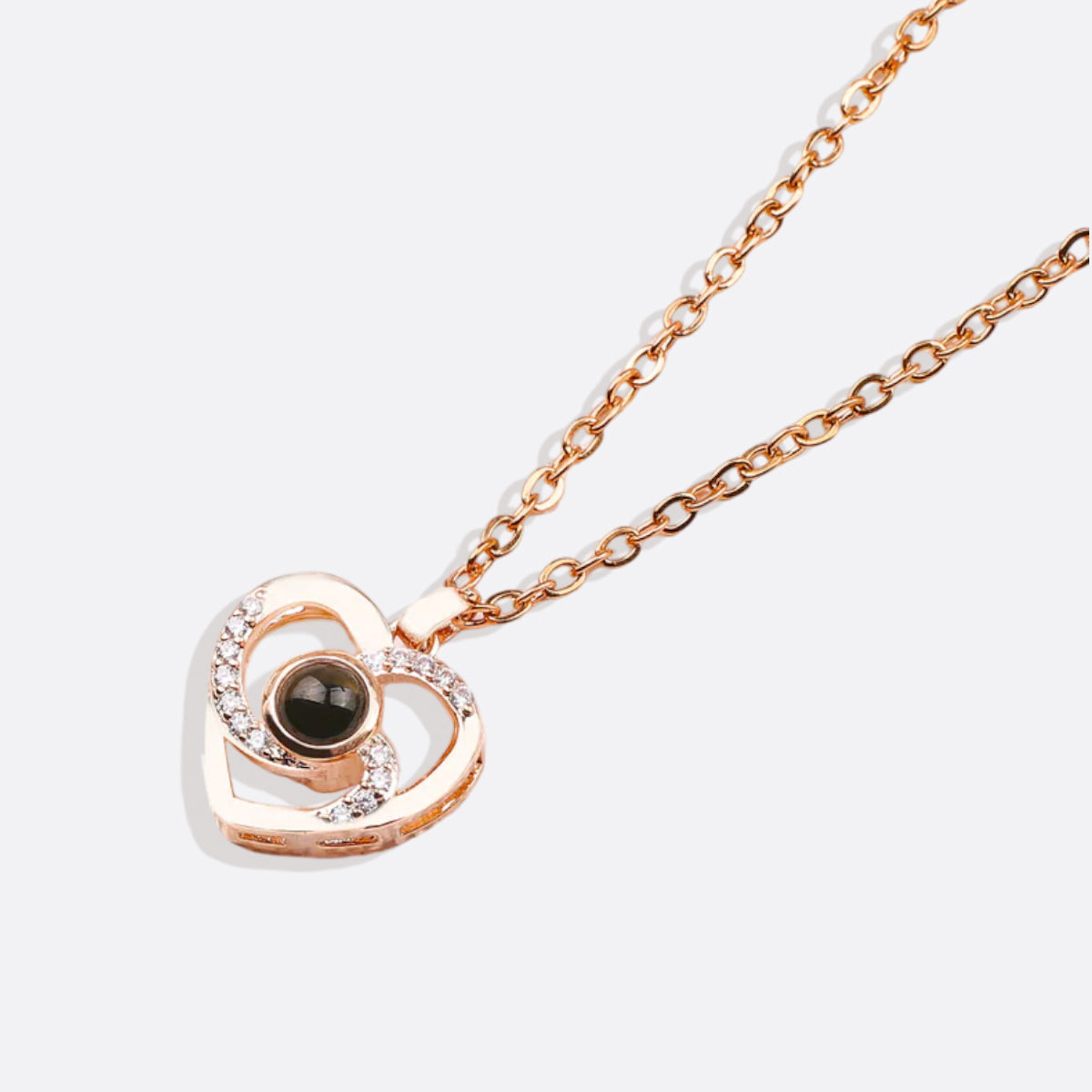 Centre of My Heart Pave Photo Necklace