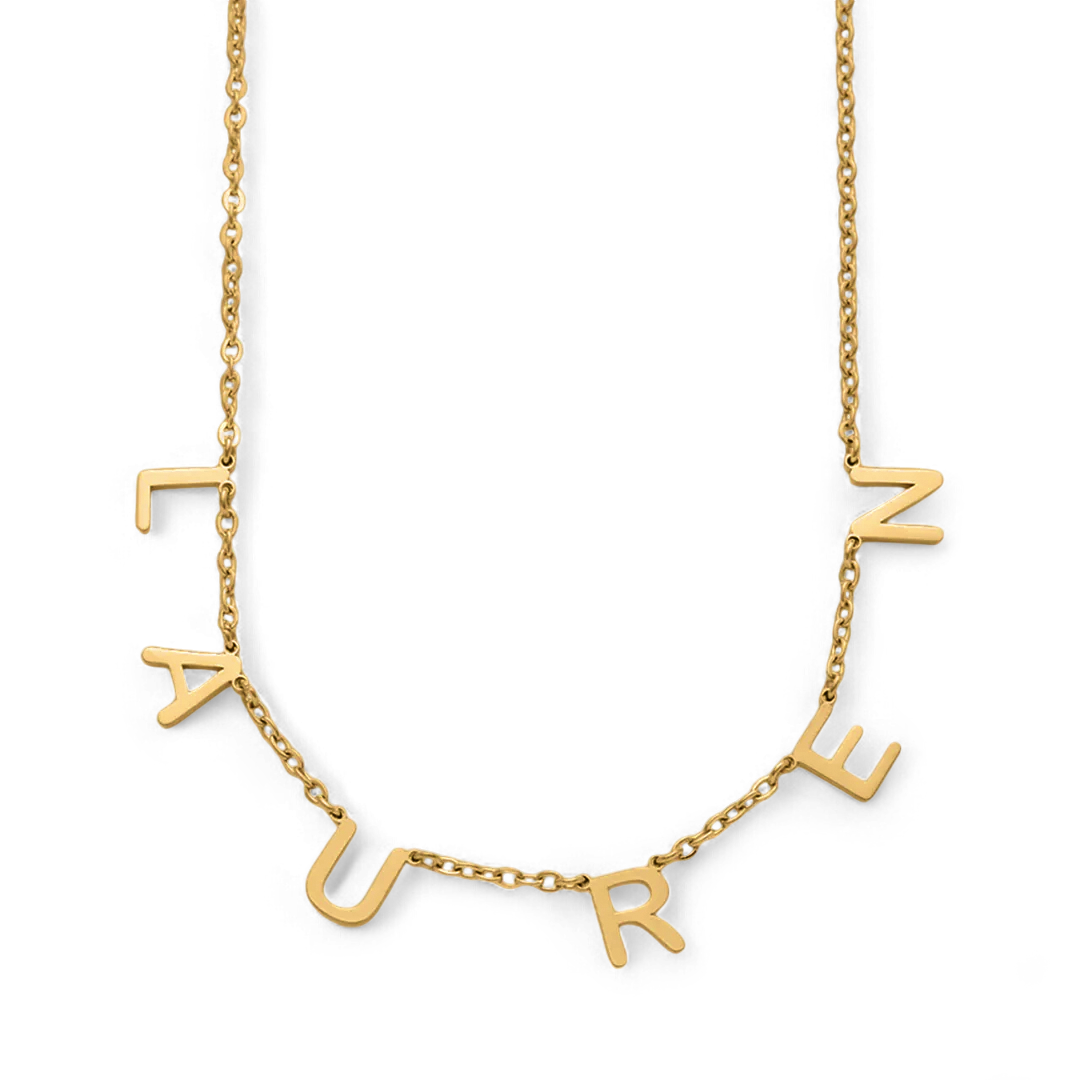 Collar con nombre y letra personalizado