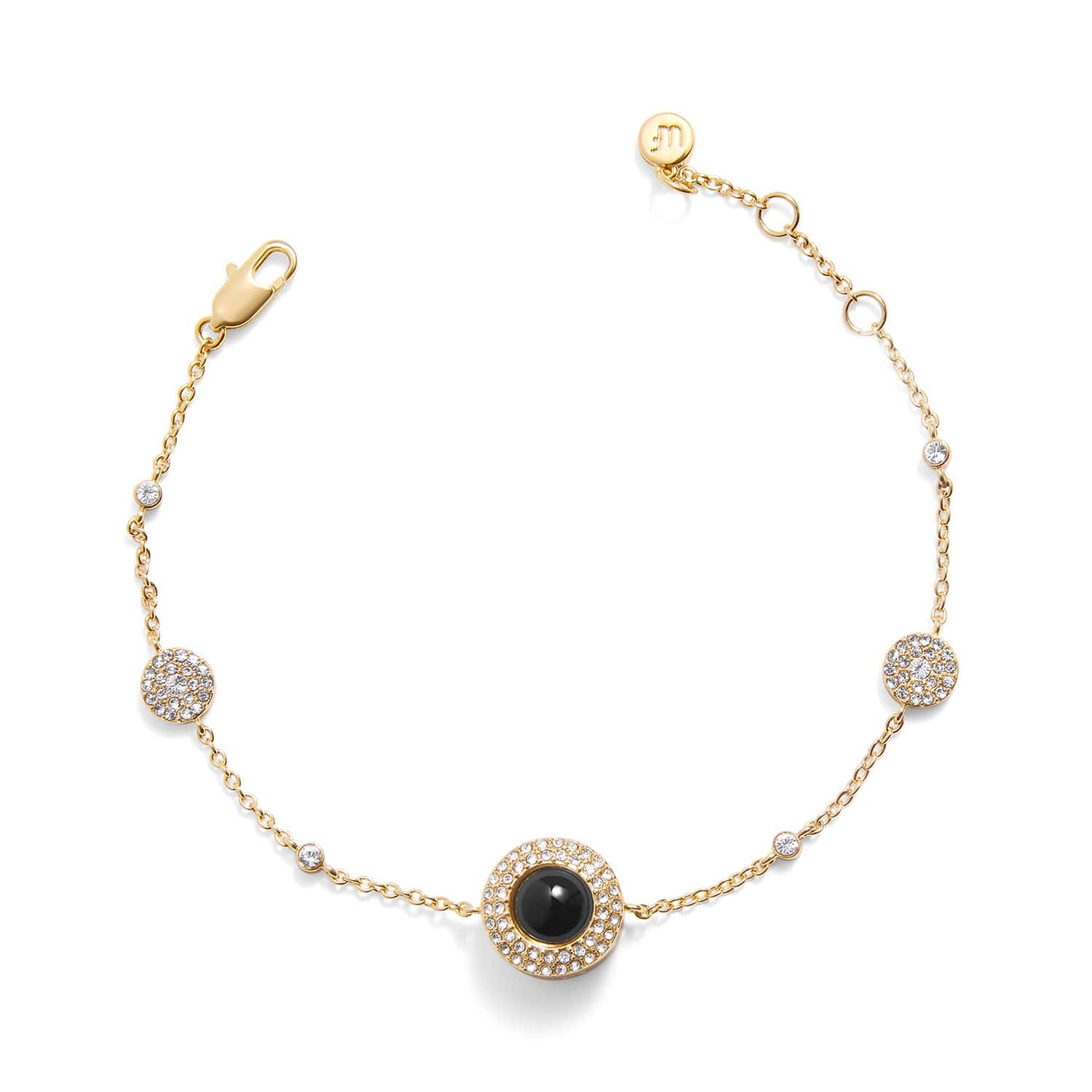 Pulsera personalizada con estación de fotos de círculo pavé