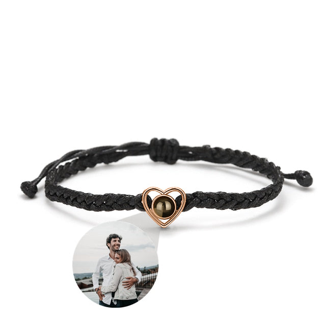 Pulsera ajustable con foto Corazón