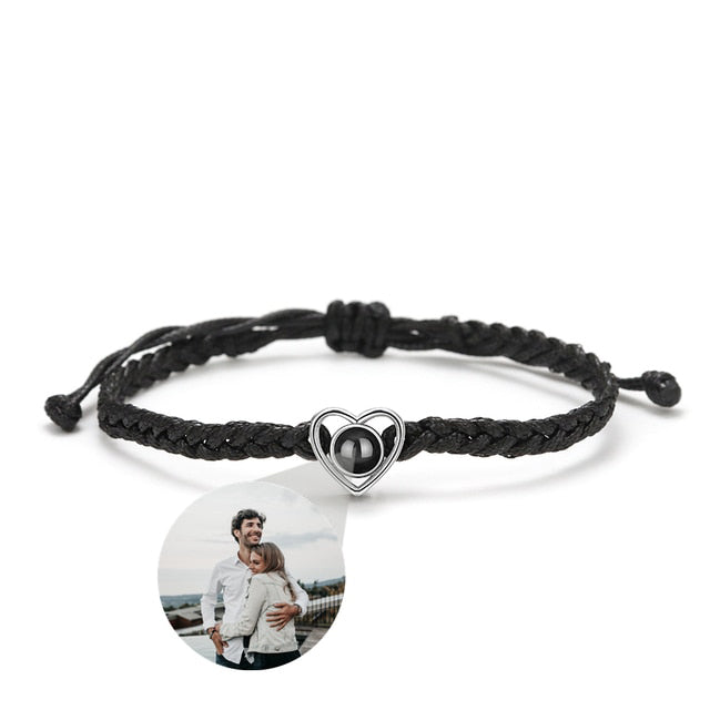 Pulsera ajustable con foto Corazón