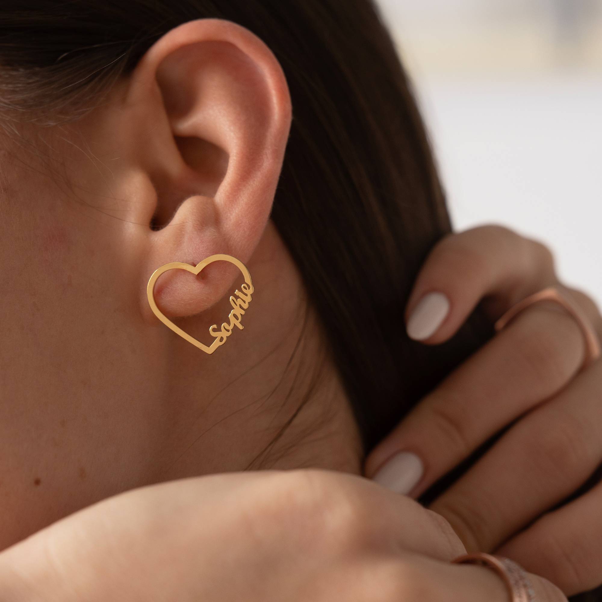 Pendientes en espiral con nombre personalizado