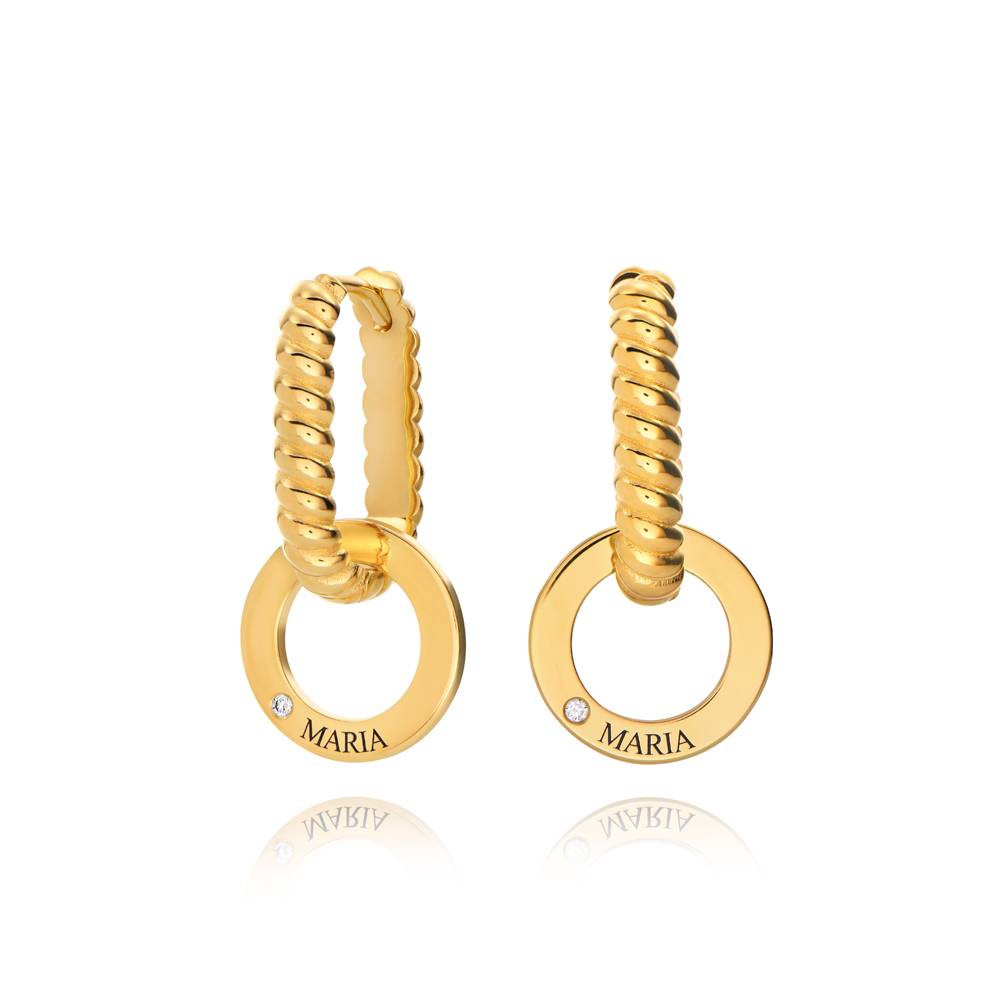 Serena Nombre Huggies con Diamantes en Plata de Ley
