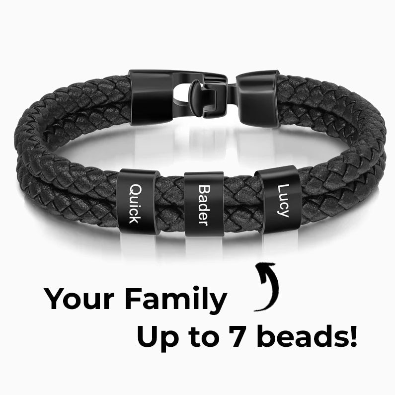 Pulsera minimalista personalizada con cuentas y nombre