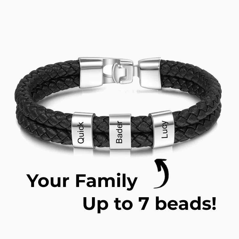 Pulsera minimalista personalizada con cuentas y nombre