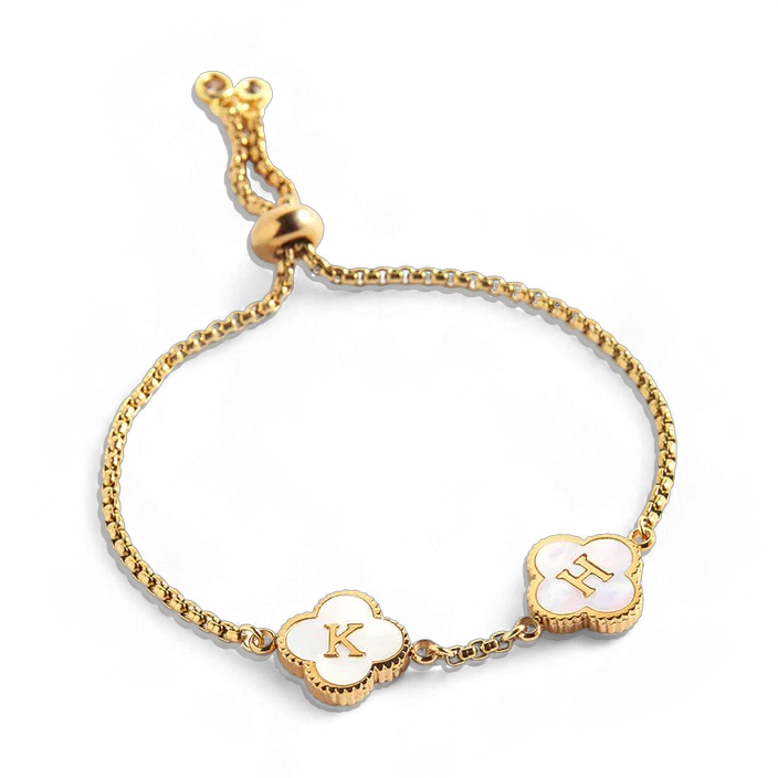 Pulsera personalizada con nombre Clover