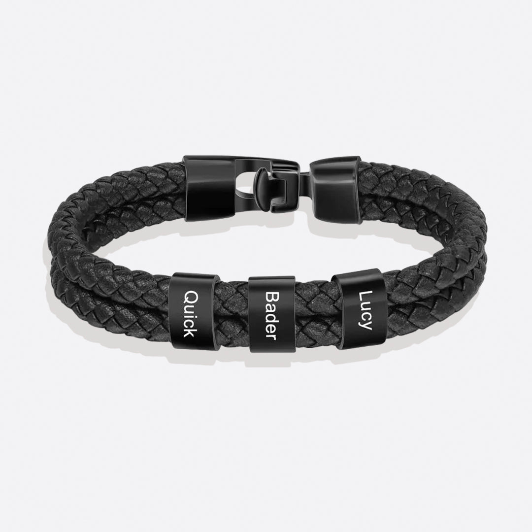 Pulsera minimalista personalizada con cuentas y nombre