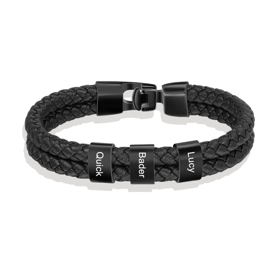 Pulsera minimalista personalizada con cuentas y nombre