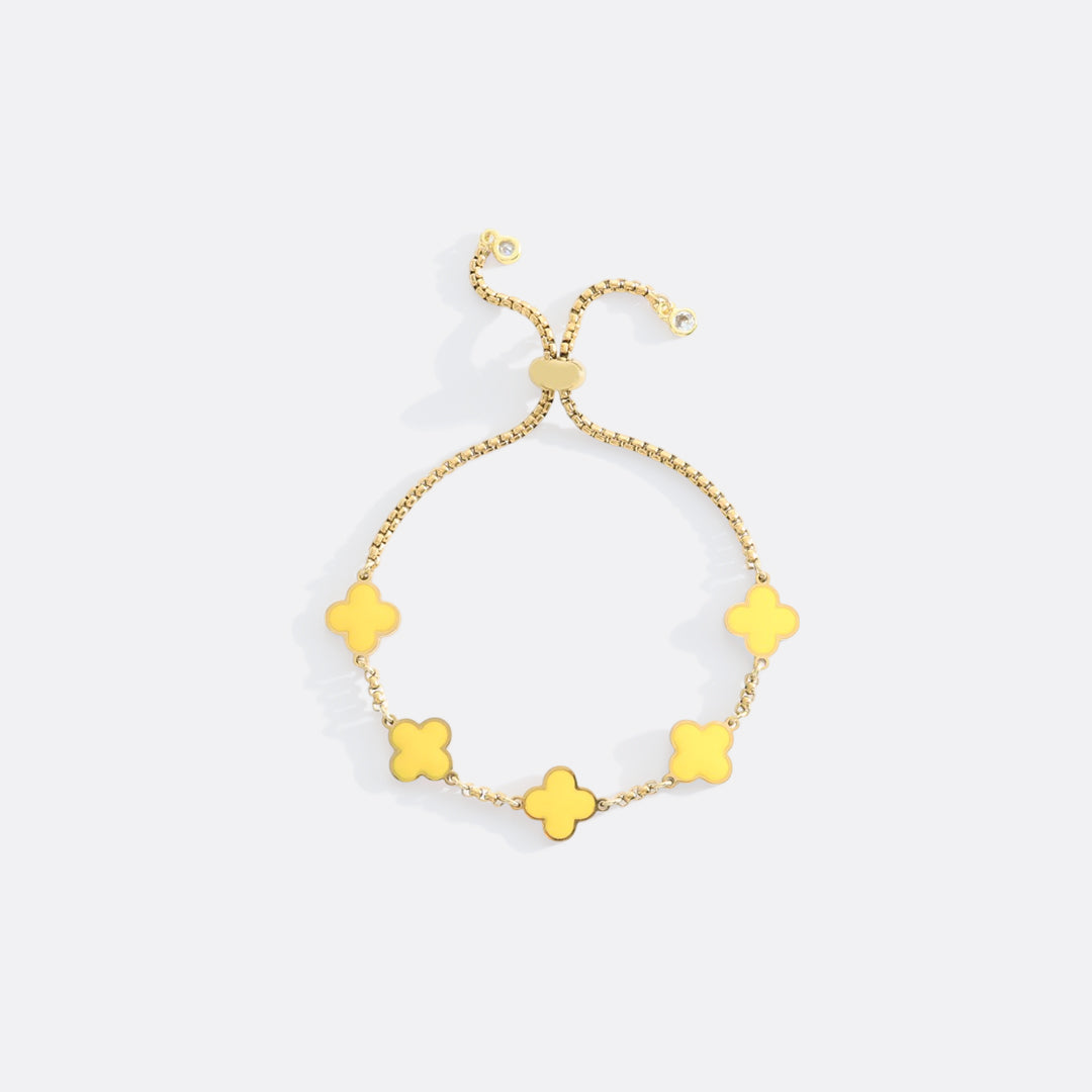 Pulsera esmaltada Trébol