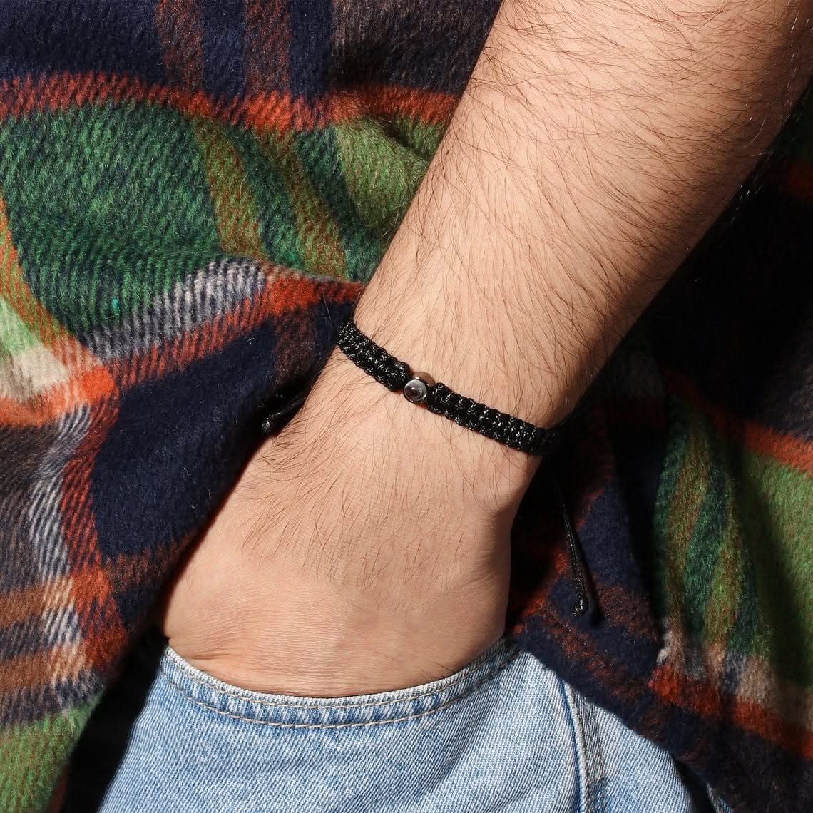 Pulsera trenzada personalizada con foto