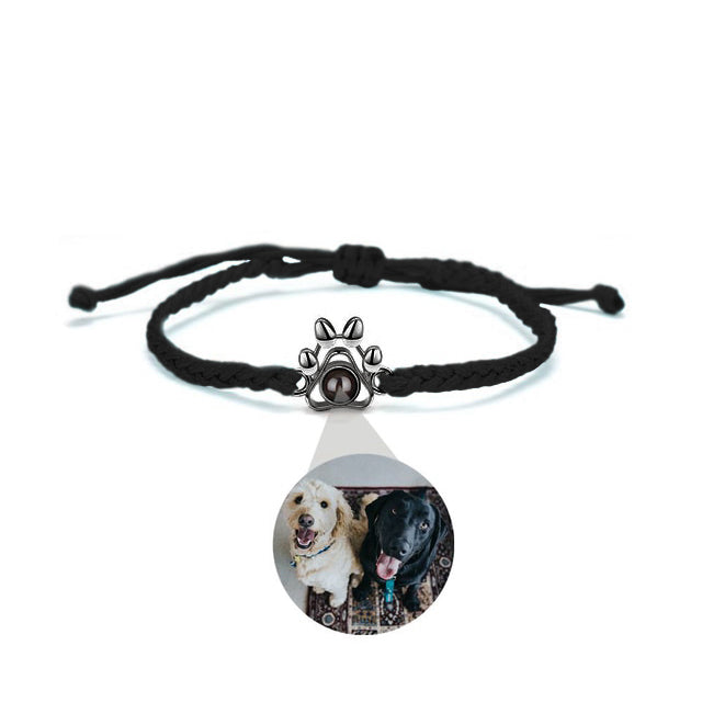 Pulsera con foto de la pata de la mascota