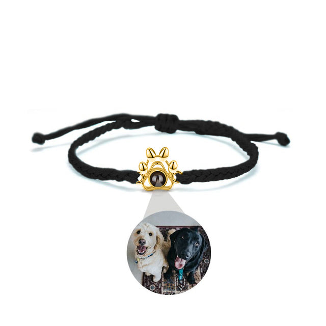 Pulsera con foto de la pata de la mascota