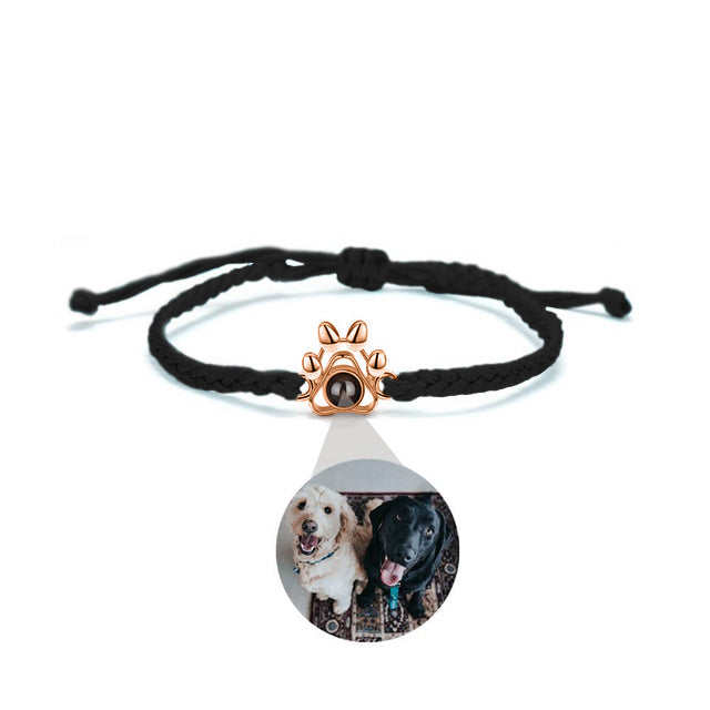 Pulsera con foto de la pata de la mascota