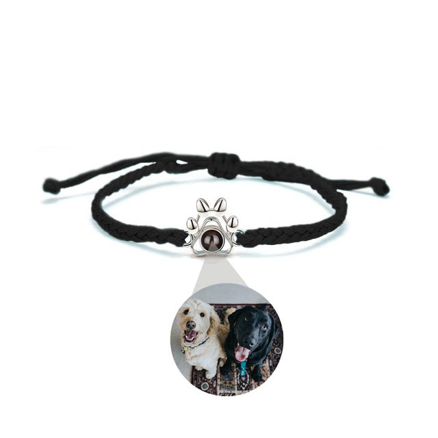 Pulsera con foto de la pata de la mascota