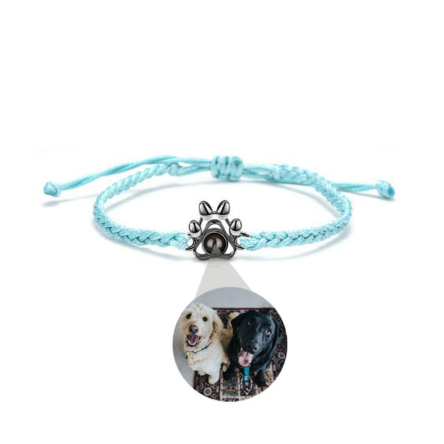 Pulsera con foto de la pata de la mascota