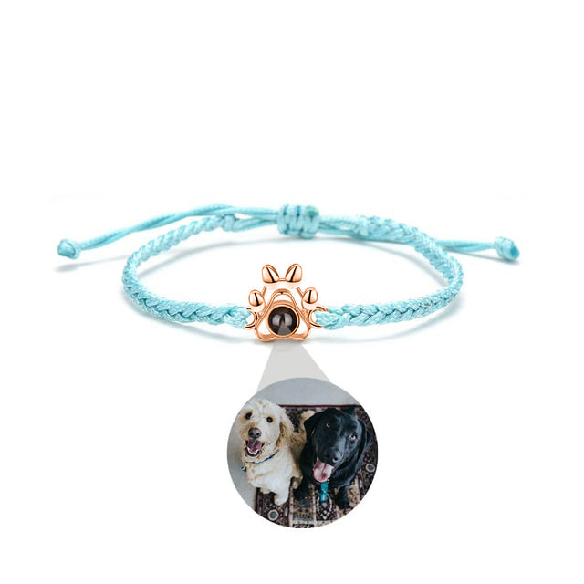 Pulsera con foto de la pata de la mascota