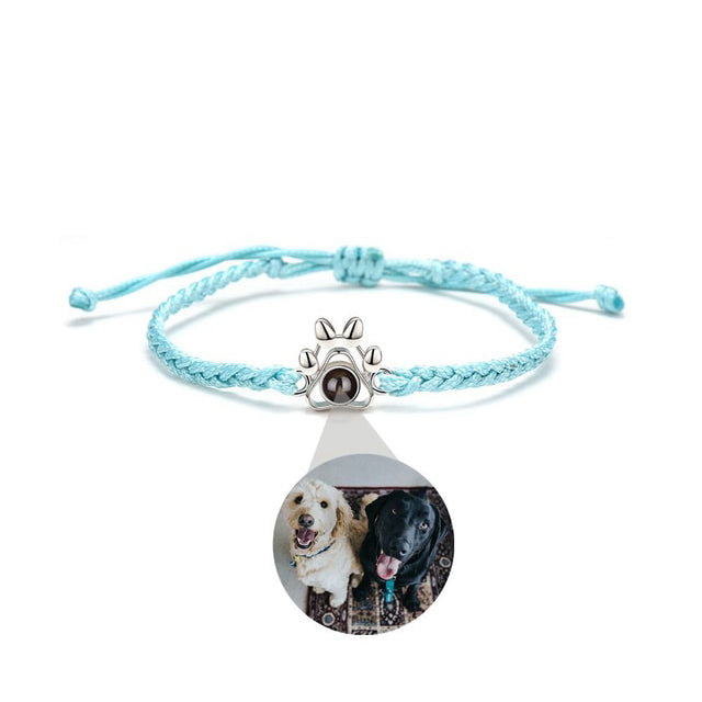 Pulsera con foto de la pata de la mascota