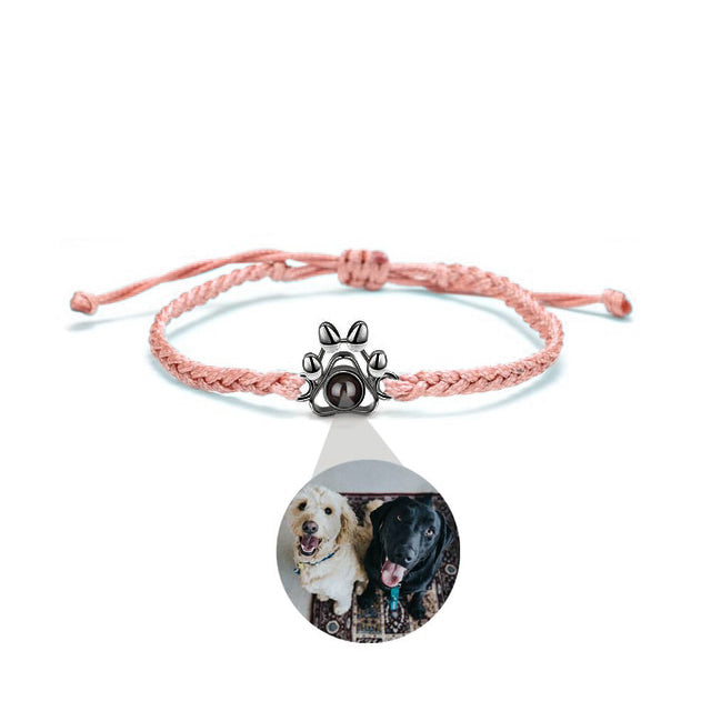 Pulsera con foto de la pata de la mascota