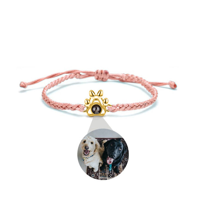 Pulsera con foto de la pata de la mascota
