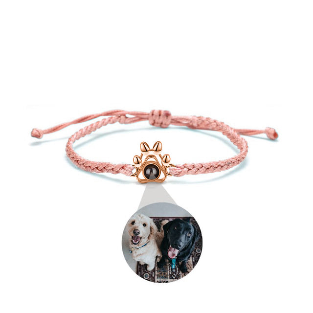 Pulsera con foto de la pata de la mascota