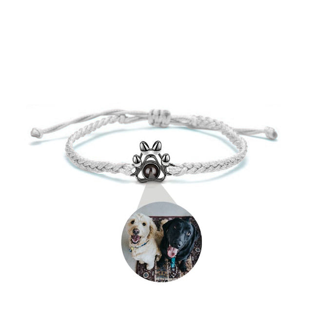 Pulsera con foto de la pata de la mascota