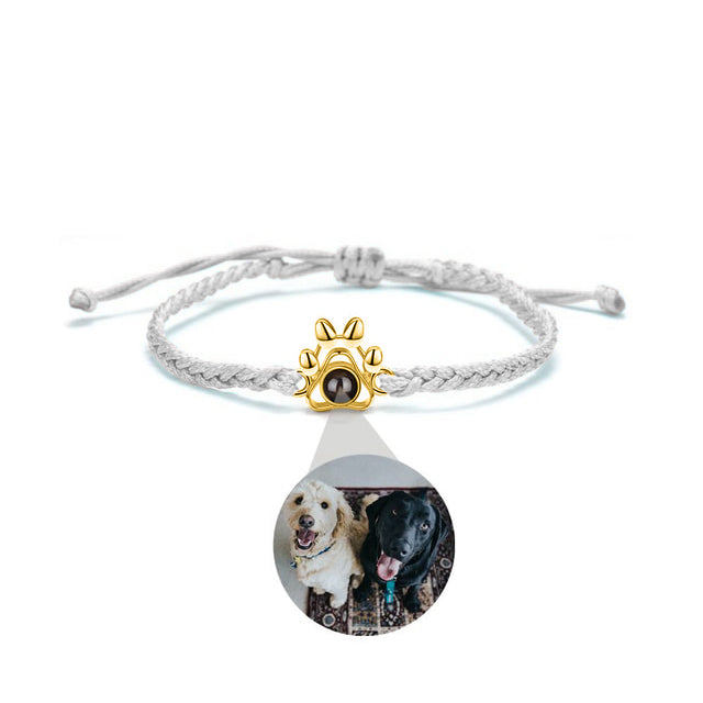 Pulsera con foto de la pata de la mascota