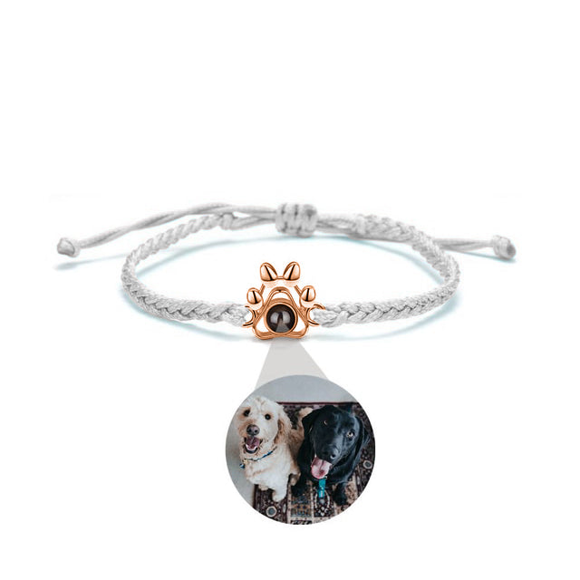 Pulsera con foto de la pata de la mascota