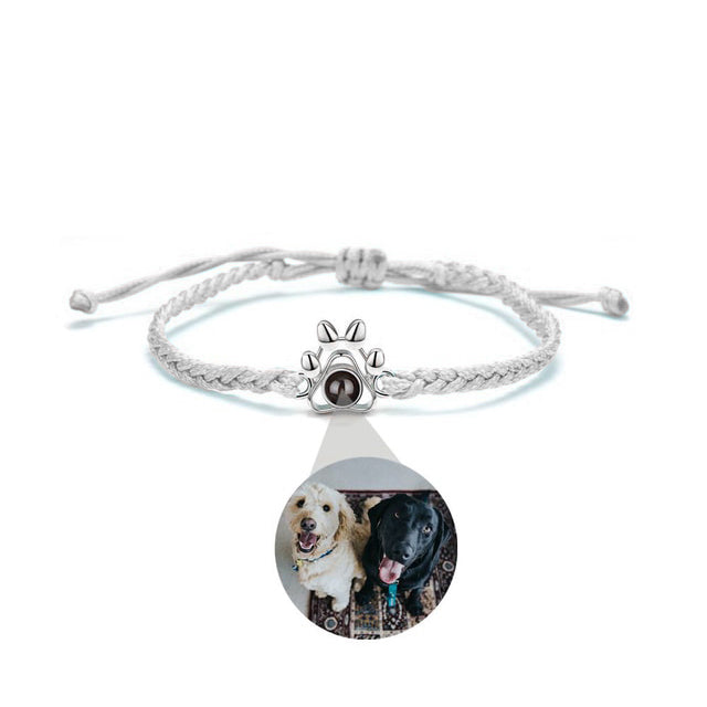 Pulsera con foto de la pata de la mascota