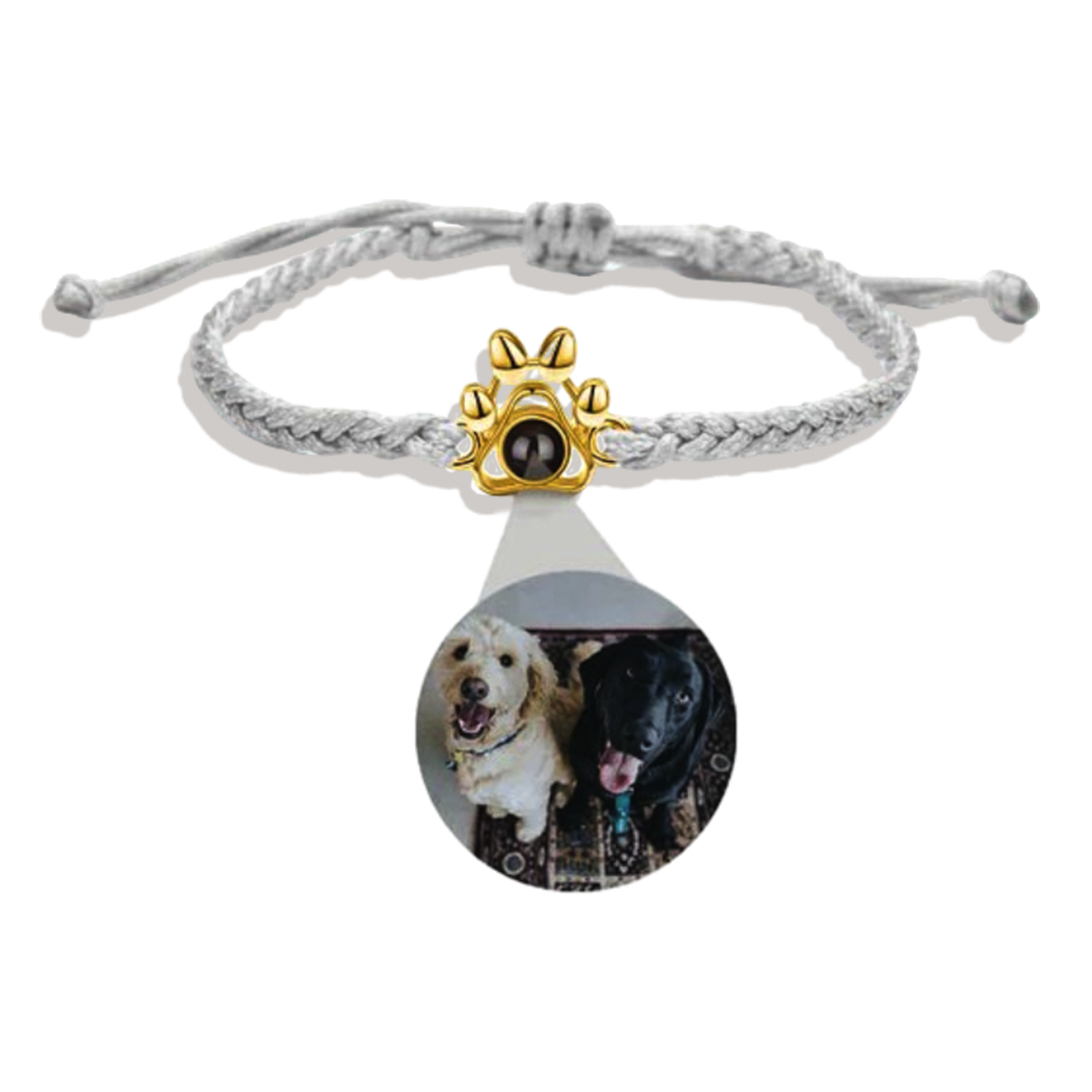 Pulsera con foto de la pata de la mascota