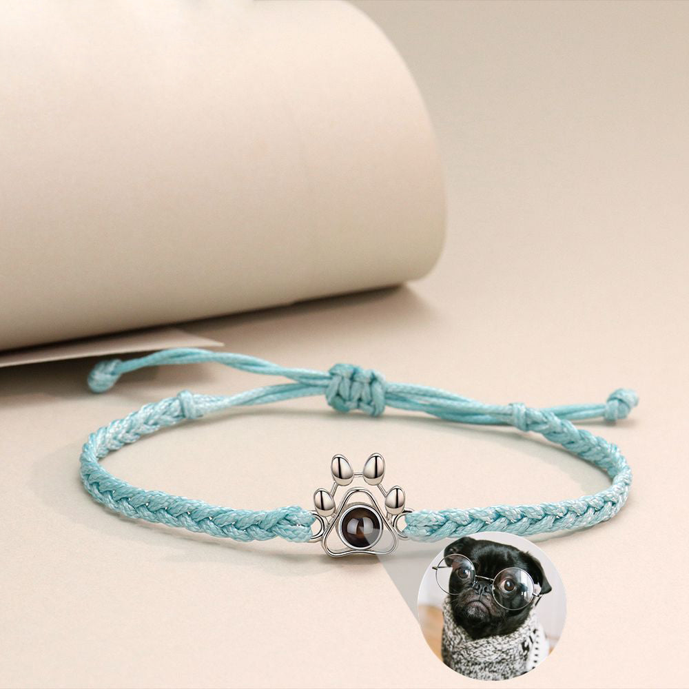 Pulsera con foto de la pata de la mascota