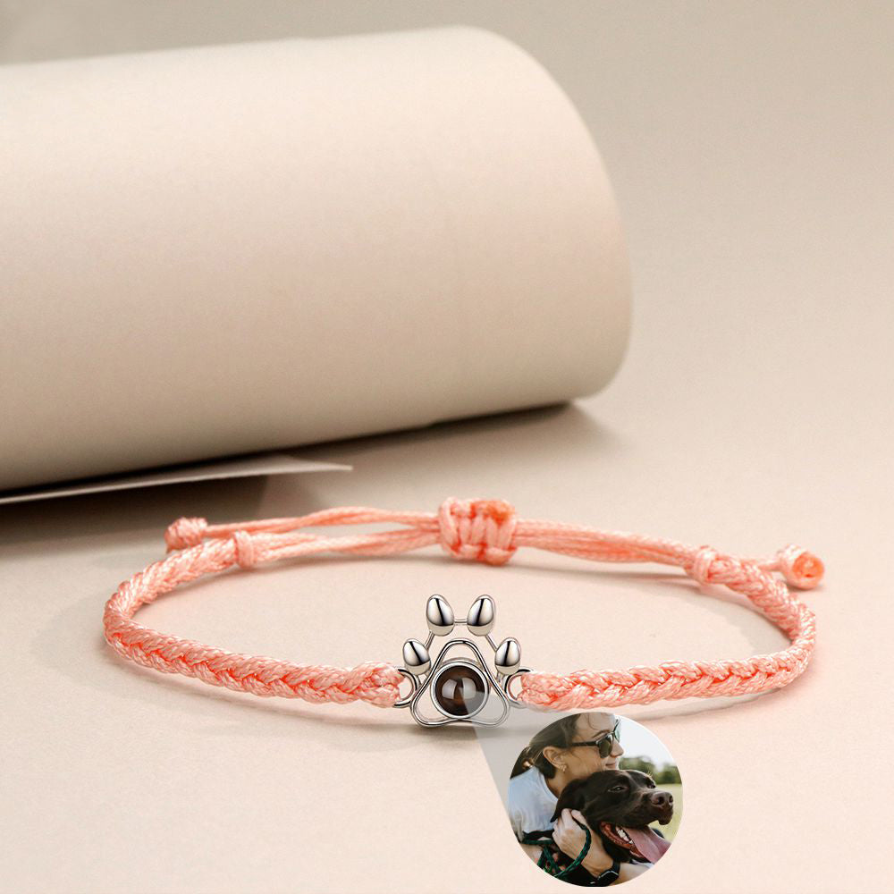 Pulsera con foto de la pata de la mascota