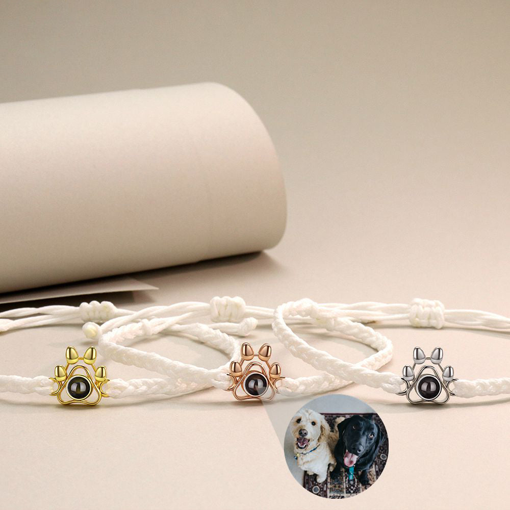Pulsera con foto de la pata de la mascota