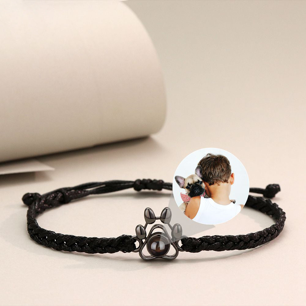 Pulsera con foto de la pata de la mascota