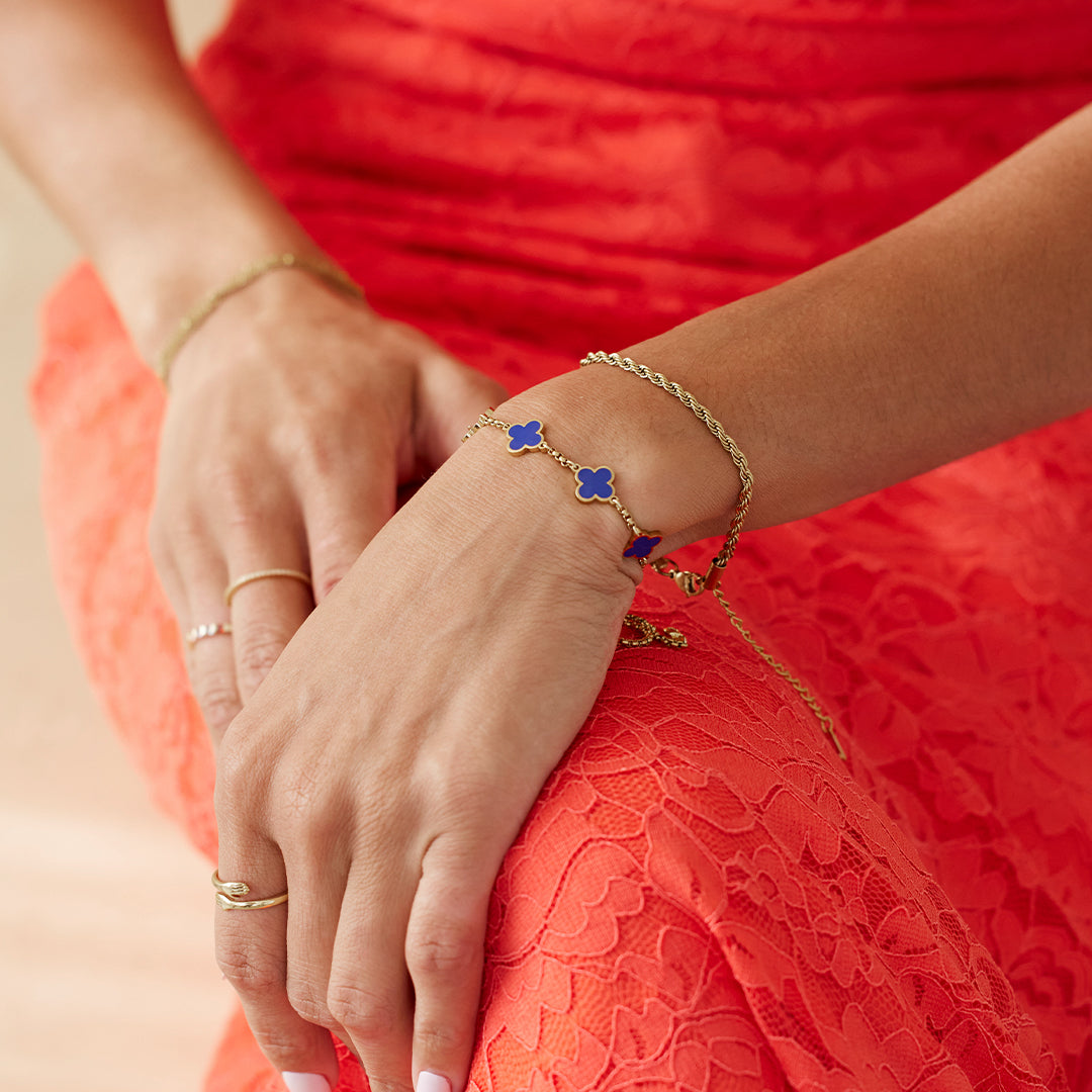 Pulsera esmaltada Trébol