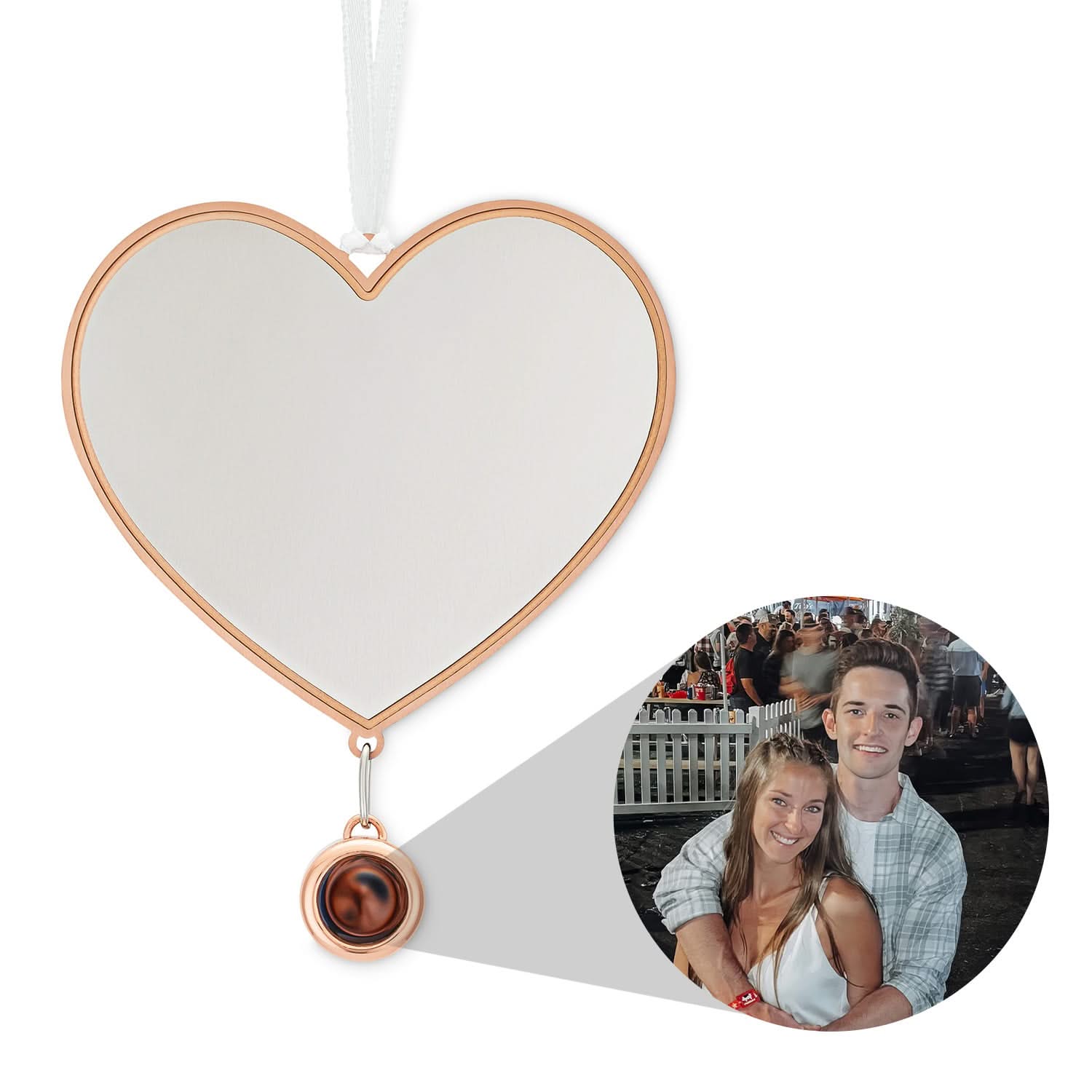 Adorno personalizado con foto de corazón