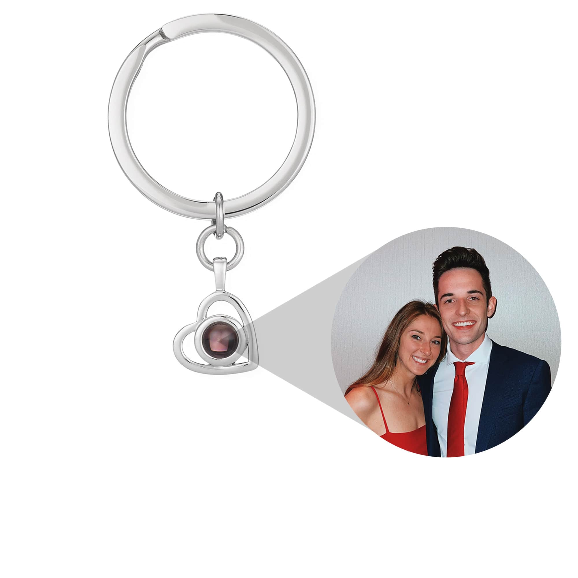 Llavero personalizado con foto y corazón